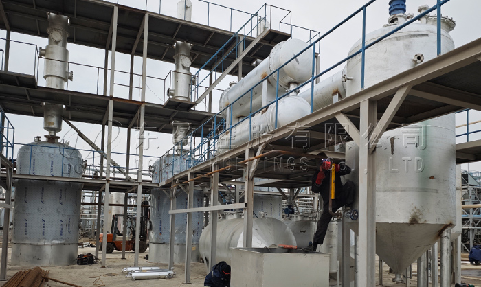 蒸馏反应釜 轮胎油精炼设备