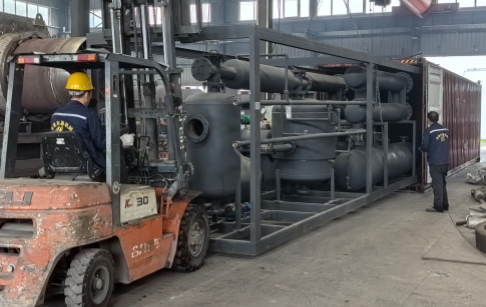 远洋交付：河南东盈小型轮胎热解机启程墨西哥